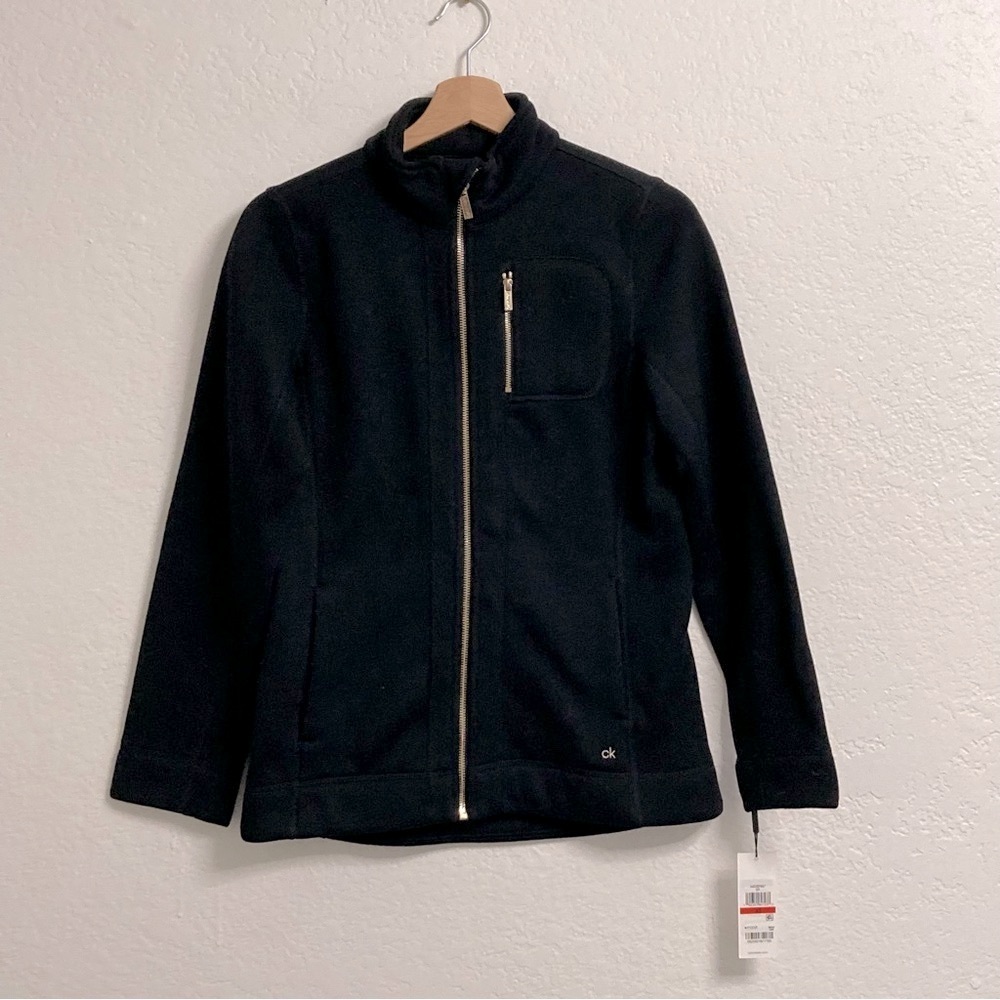 NWT Calvin Klein Black Full Zip Jacket, Size XS‎